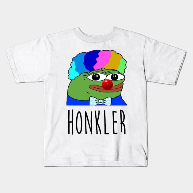 HONKLER - Supreme deity of Clown World - (Inverted Hair) Kids T-Shirt by DrFrazani